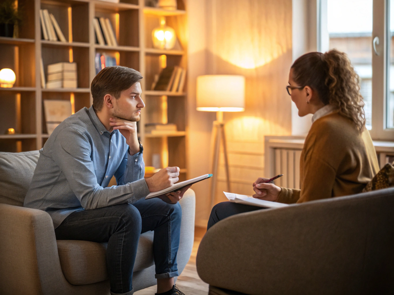 Compassionate behavioral health specialist in consultation
