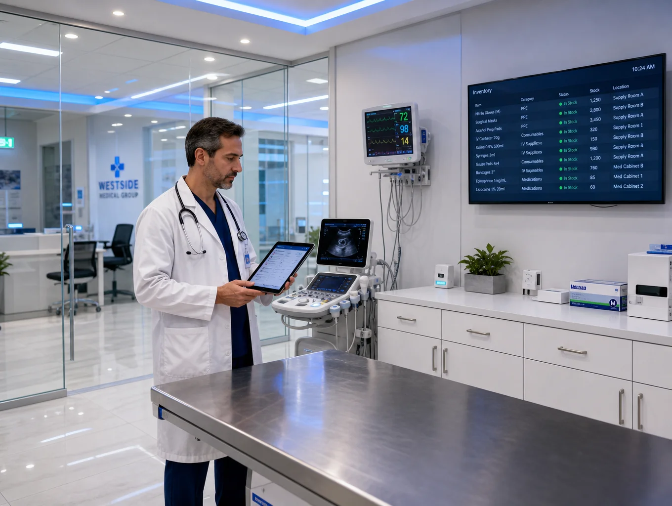 Healthcare provider reviewing chronic disease monitoring dashboard