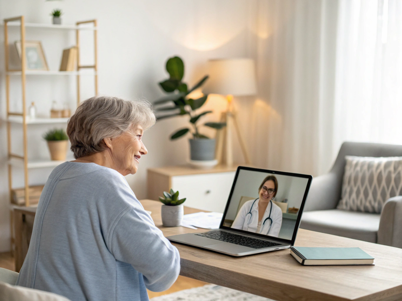 Virtual care telehealth consultation with chronic care patient